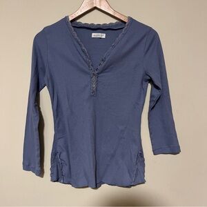 Blue Long-Sleeve Top